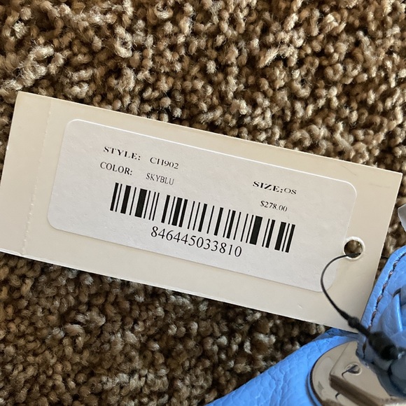 orYANY.  NEW WITH DUSTBAG. BEAUTIFUL SKYBLUE BAG. 100% LEATHER.  NWT - Picture 11 of 13